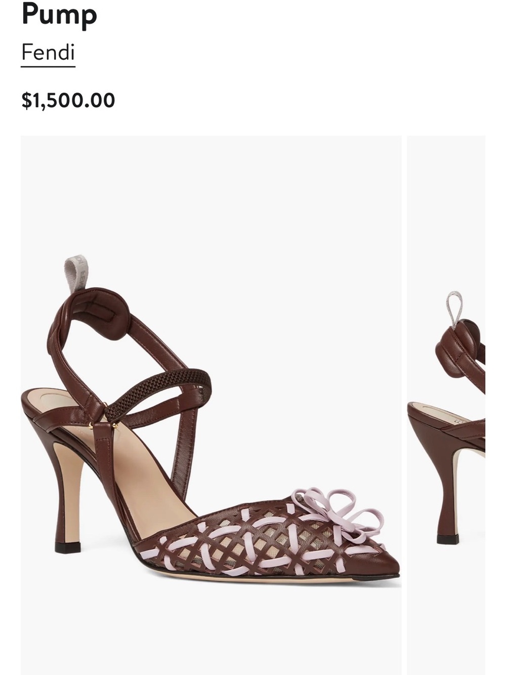 Fendi Colibrì Lite Pointed Toe Slingback Pump